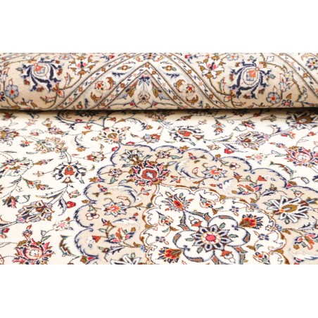Tappeto Kashan Persia bianco marrone 198x306