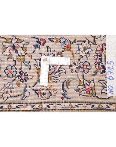 Tappeto Kashan Persia bianco marrone 198x306