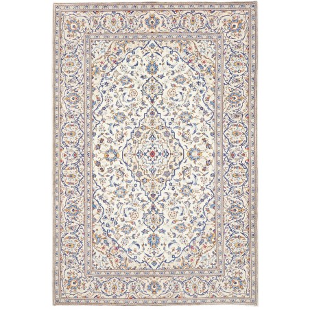 Tappeto Kashan Persia bianco azzurro 195x293