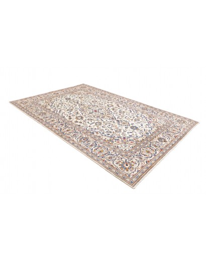 Tappeto Kashan Persia bianco azzurro 195x293