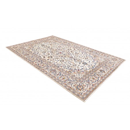 Tappeto Kashan Persia bianco azzurro 195x293