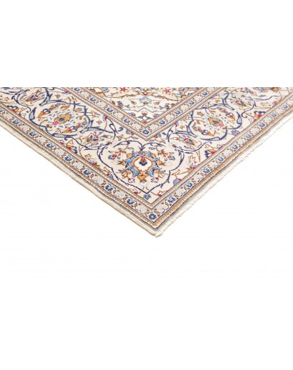 Tappeto Kashan Persia bianco azzurro 195x293