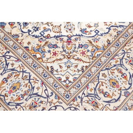 Tappeto Kashan Persia bianco azzurro 195x293