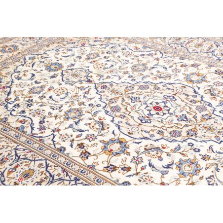 Tappeto Kashan Persia bianco azzurro 195x293