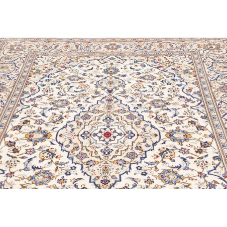 Tappeto Kashan Persia bianco azzurro 195x293