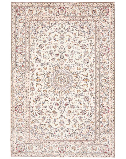 Tappeto Kashan Persia bianco grigio 200x300