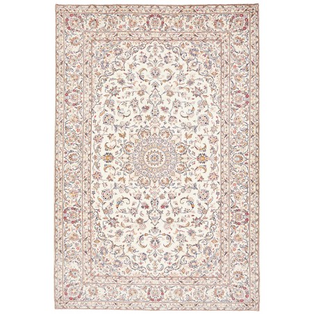 Tappeto Kashan Persia bianco grigio 200x300