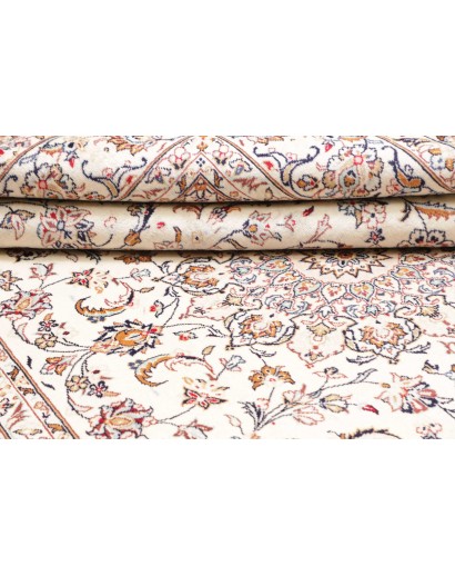 Tappeto Kashan Persia bianco grigio 200x300