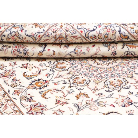 Tappeto Kashan Persia bianco grigio 200x300
