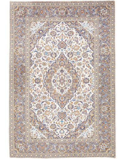 Tappeto Kashan Persia bianco grigio 200x290