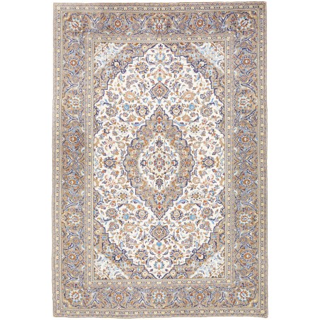 Tappeto Kashan Persia bianco grigio 200x290