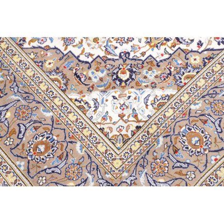 Tappeto Kashan Persia bianco grigio 200x290