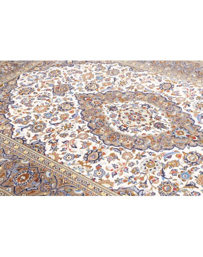 Tappeto Kashan Persia bianco grigio 200x290