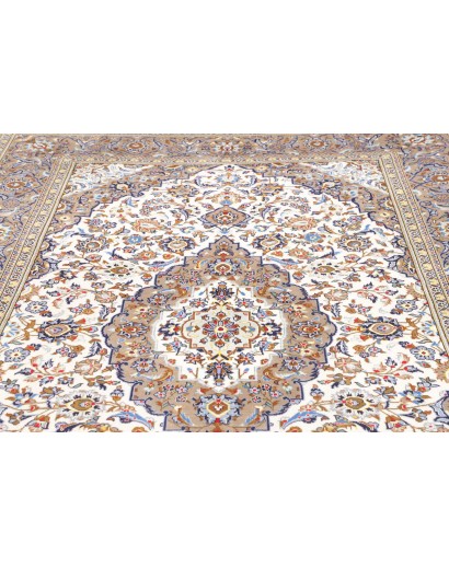 Tappeto Kashan Persia bianco grigio 200x290