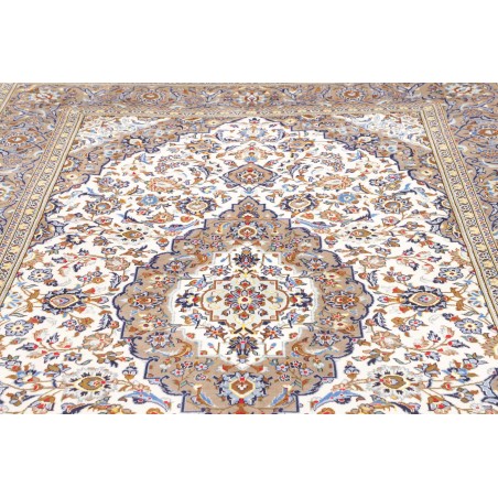 Tappeto Kashan Persia bianco grigio 200x290