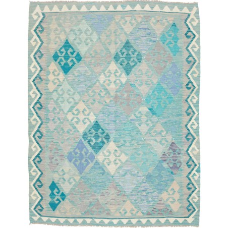 Tappeto Kilim Afghanistan beige blu 159x203