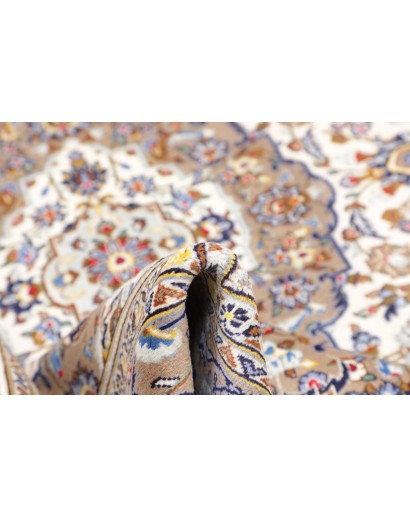 Tappeto Kashan Persia bianco grigio 200x290