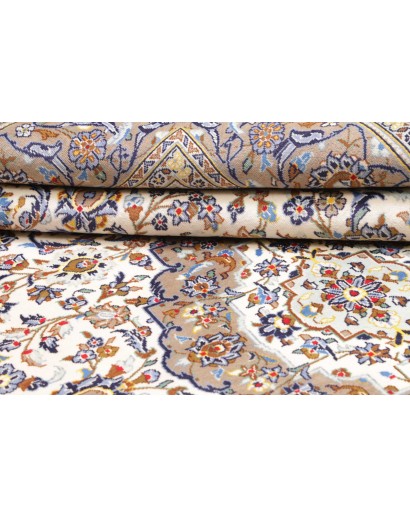 Tappeto Kashan Persia bianco grigio 200x290
