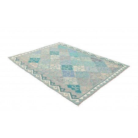 Tappeto Kilim Afghanistan beige blu 159x203