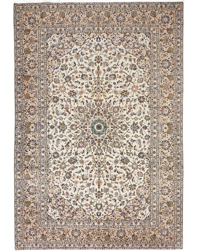 Tappeto Kashan Persia bianco verde 237x345