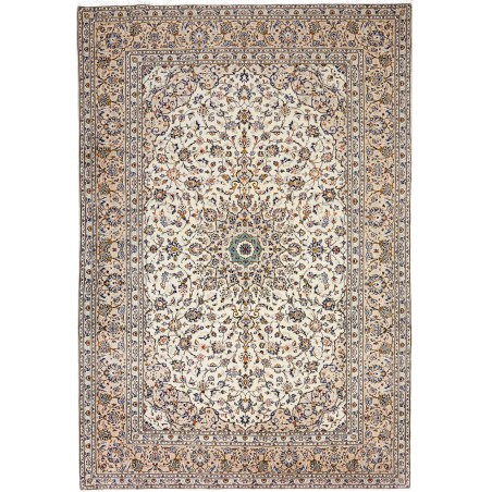 Tappeto Kashan Persia bianco verde 237x345