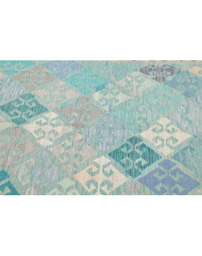 Tappeto Kilim Afghanistan beige blu 159x203