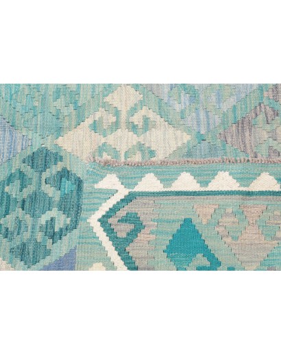 Tappeto Kilim Afghanistan beige blu 159x203