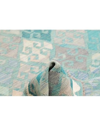 Tappeto Kilim Afghanistan beige blu 159x203