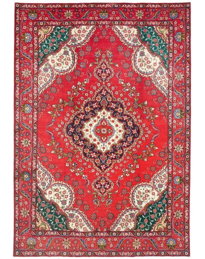 Tappeto Tabriz Persia rosso giallo 210x300