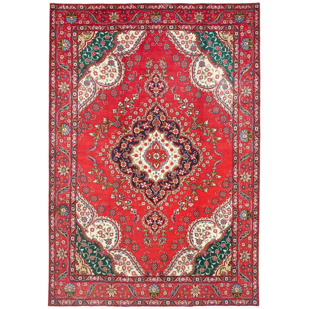 Tappeto Tabriz Persia rosso giallo 210x300