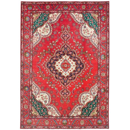 Tappeto Tabriz Persia rosso giallo 210x300
