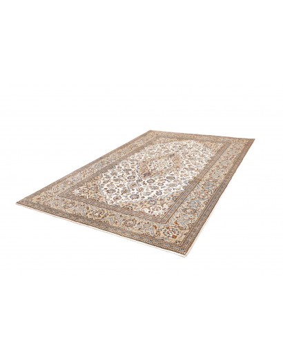 Tappeto Kashan Persia bianco marrone 196x298