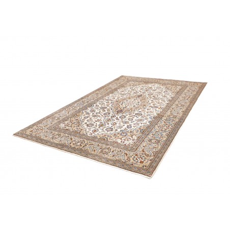 Tappeto Kashan Persia bianco marrone 196x298