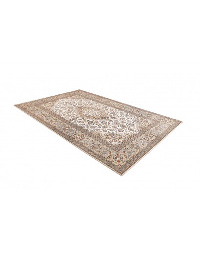 Tappeto Kashan Persia bianco marrone 196x298
