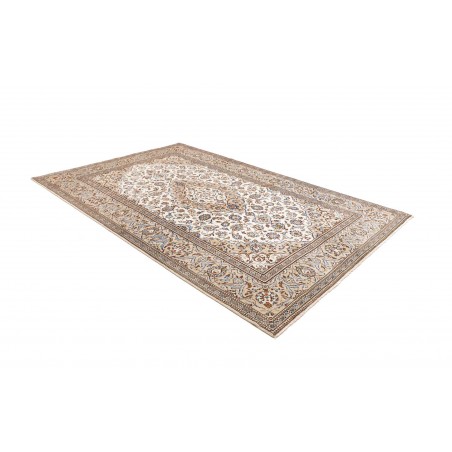 Tappeto Kashan Persia bianco marrone 196x298