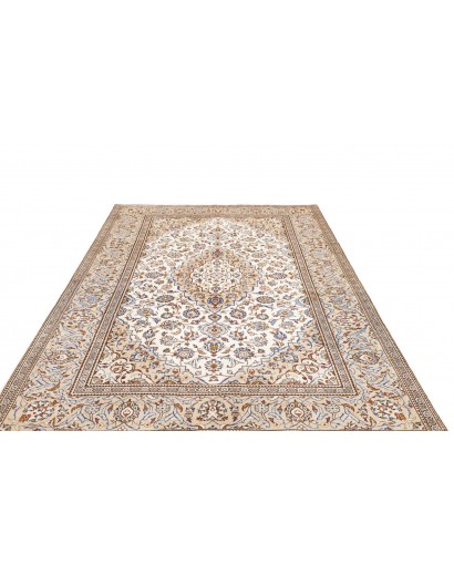 Tappeto Kashan Persia bianco marrone 196x298