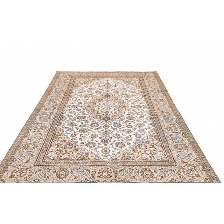Tappeto Kashan Persia bianco marrone 196x298