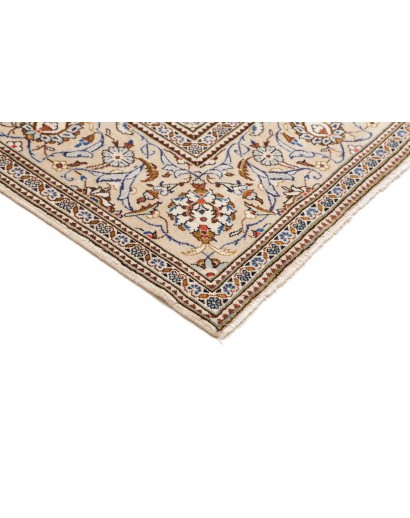 Tappeto Kashan Persia bianco marrone 196x298