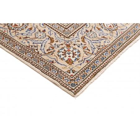 Tappeto Kashan Persia bianco marrone 196x298