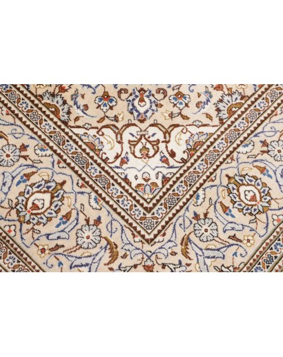 Tappeto Kashan Persia bianco marrone 196x298