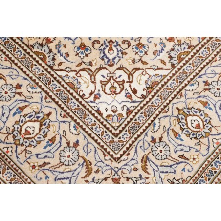 Tappeto Kashan Persia bianco marrone 196x298