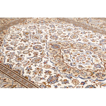 Tappeto Kashan Persia bianco marrone 196x298