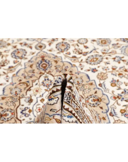 Tappeto Kashan Persia bianco marrone 196x298