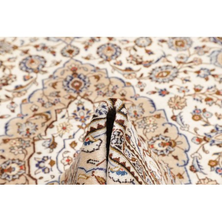 Tappeto Kashan Persia bianco marrone 196x298