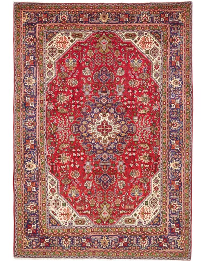 Tappeto Tabriz Persia marrone giallo 202x290