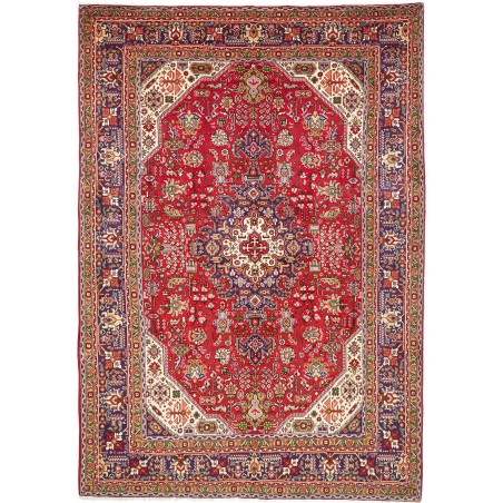 Tappeto Tabriz Persia marrone giallo 202x290
