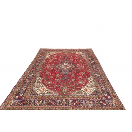 Tappeto Tabriz Persia marrone giallo 202x290
