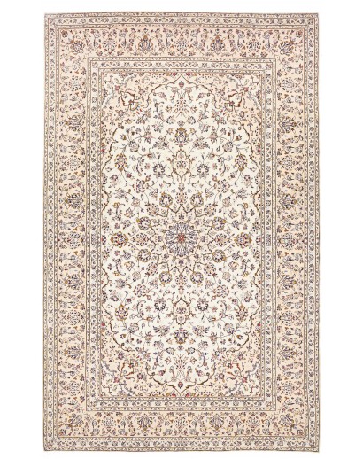 Tappeto Kashan Persia bianco grigio 196x312