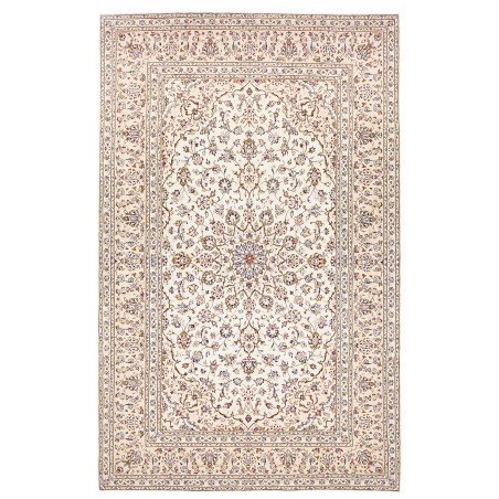 Tappeto Kashan Persia bianco grigio 196x312