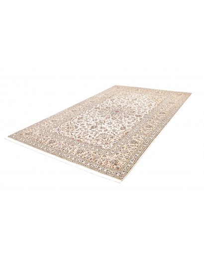 Tappeto Kashan Persia bianco grigio 196x312
